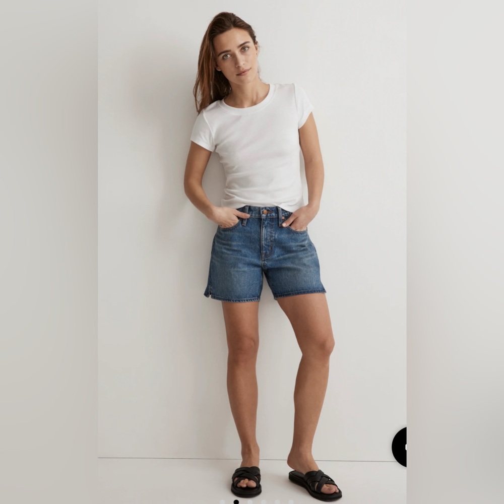 Madewell Medium Blue Denim Jean Shorts - Picture 3 of 6